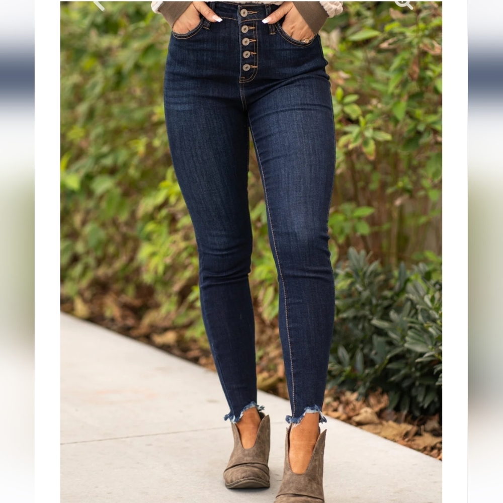 KanCan Frederick High Rise Button Fly Skinny